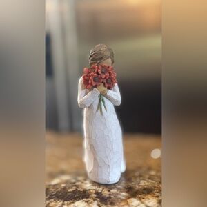 Willow Tree Figurine with Red Bouquet